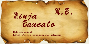 Minja Baucalo vizit kartica